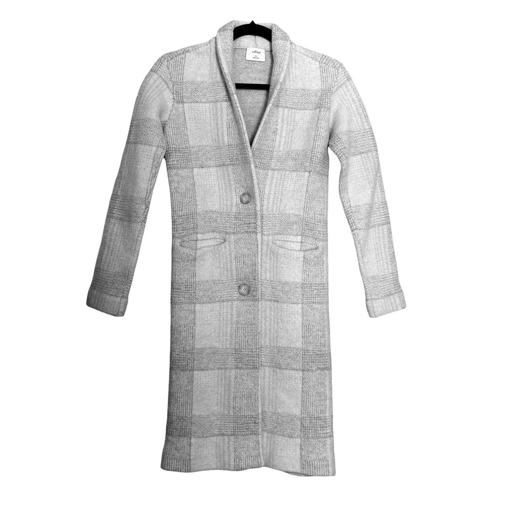 Aritzia‎ Wilfred Sz XS Dujardin 100% Merino Wool Jacket Coat Gray